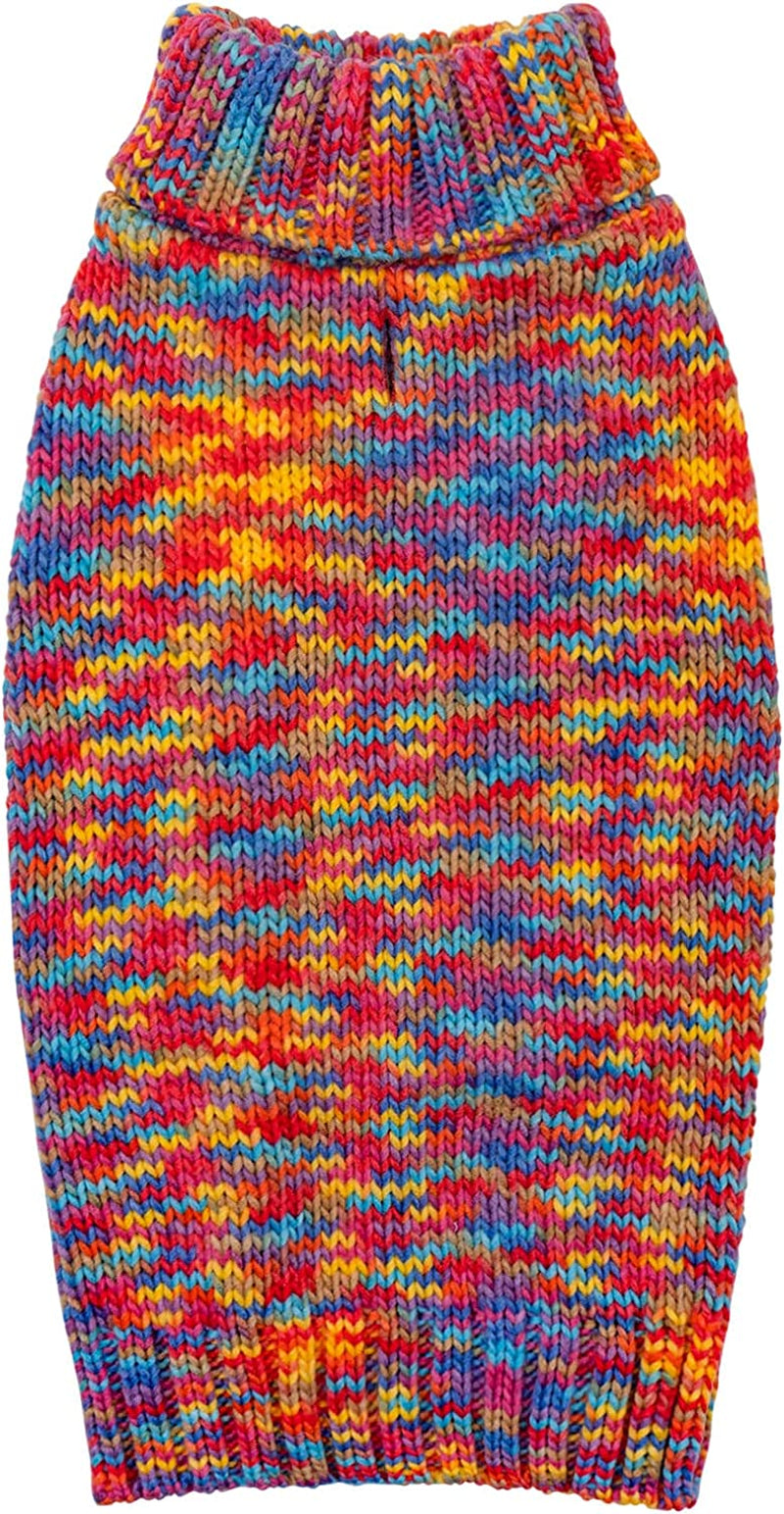 KYEESE Dog Sweater Thermal Turtleneck Dog Knitwear for Small Dogs with Leash Hole Dog Apparel from KYEESE, Blue,L Animals & Pet Supplies > Pet Supplies > Dog Supplies > Dog Apparel kyeese (Multicolor) Sunset Red Medium (7-11lbs) 