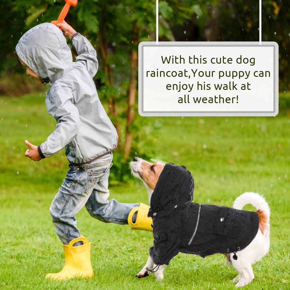Kuoser Dog Rain Coat Pet Hooded Rain Jacket Waterproof Poncho Rainwear for Small Medium Dogs Animals & Pet Supplies > Pet Supplies > Dog Supplies > Dog Apparel Kuoser   
