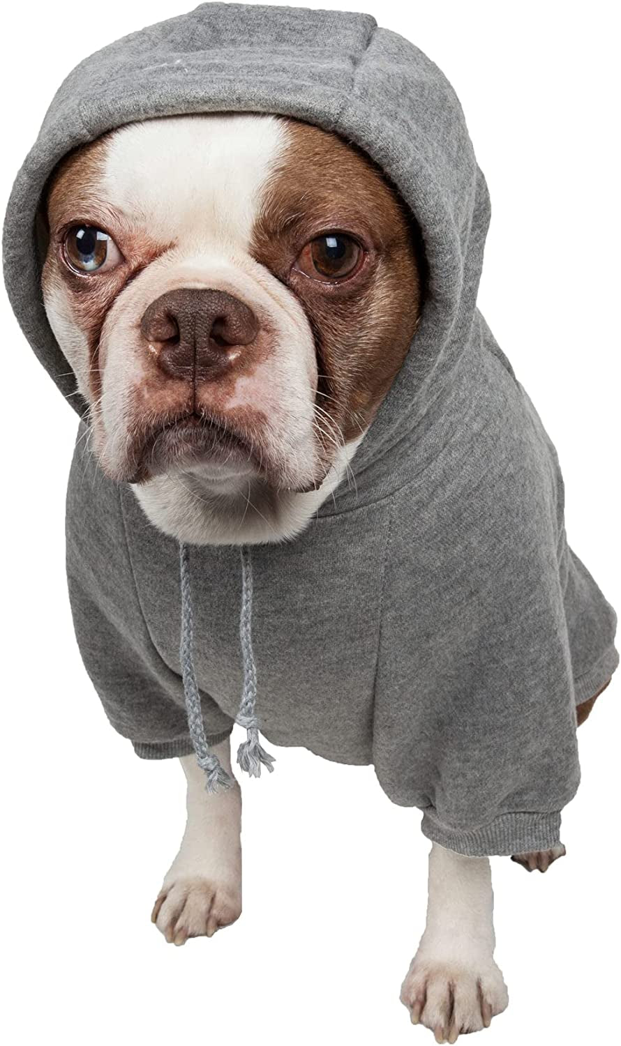 Pet Life ® Hooded Dog Sweater Made with Soft and Premium Plush Cotton - Dog Hoodie Pet Sweater Features Hook-And-Loop Closures for Easy Access and Machine Washable Animals & Pet Supplies > Pet Supplies > Dog Supplies > Dog Apparel Pet Life Grey Small 