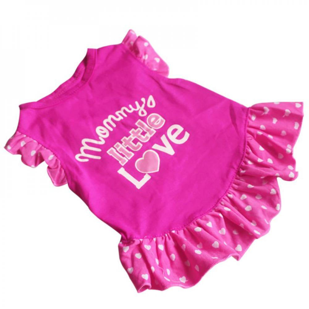 Clearance!Small Dog Summer Dresses Vest Top Clothes Puppy Pet Dress Skirt Coat Apparel Pets Cats Girl Dog Shirts Rose Red L Animals & Pet Supplies > Pet Supplies > Dog Supplies > Dog Apparel Popvcly L Rose Red 