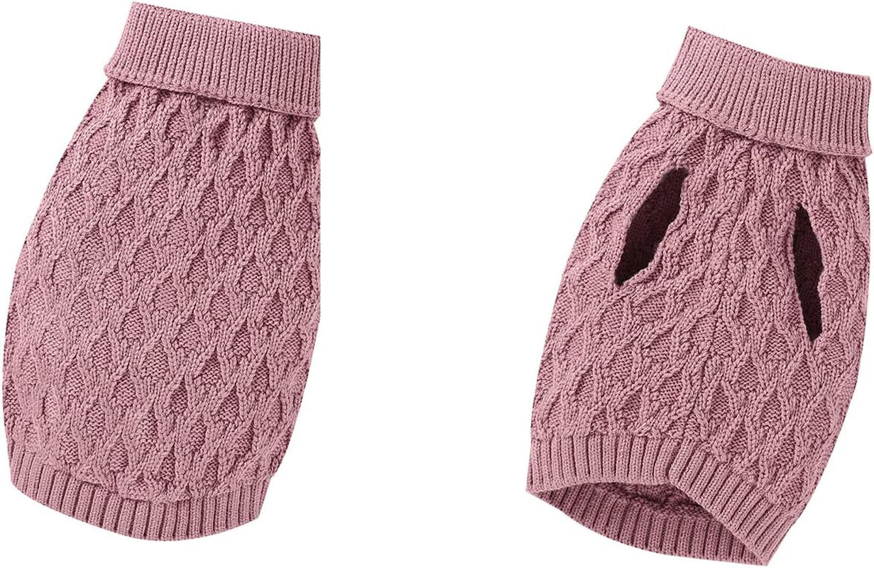 Warm Dog Cat Sweater Winter Pet Clothes Outfits for Small Dogs(S,Off White) Animals & Pet Supplies > Pet Supplies > Dog Supplies > Dog Apparel BEFAiR B1213-Pink Small 