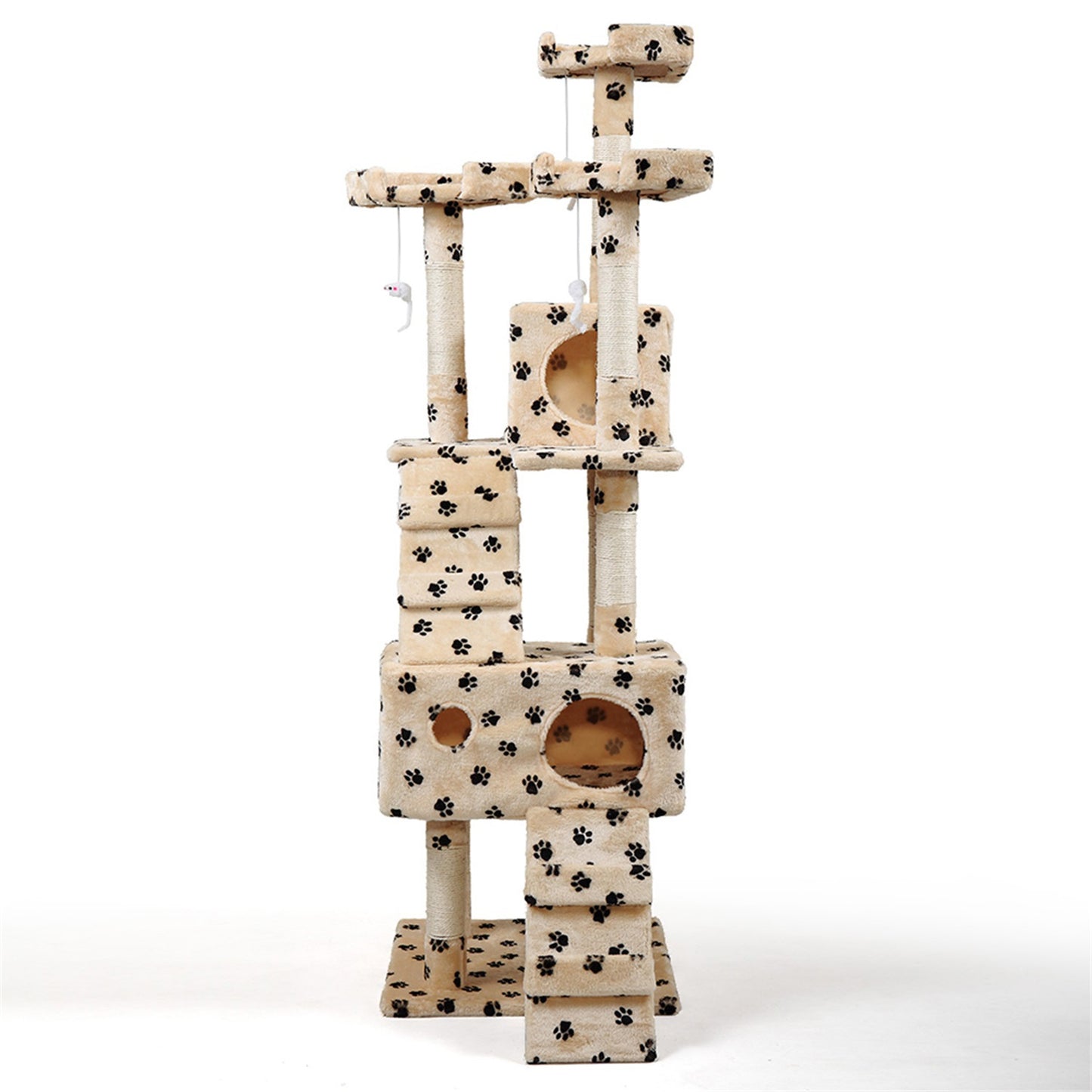 Pefilos Pet Furniture for Cats and Kittens - Cat Tower for Indoor Cats Tall Cat Tree for Big Cats Tiger Tough Cat Tree Tower Interactive Playground, Gray