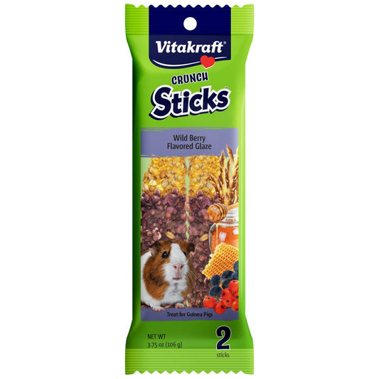 Vitakraft Crunch Sticks with Wildberry & Honey Guinea Pig Treat Sticks, 2 Sticks, 3.75 Oz. Animals & Pet Supplies > Pet Supplies > Small Animal Supplies > Small Animal Treats Vitakraft Sun Seed   