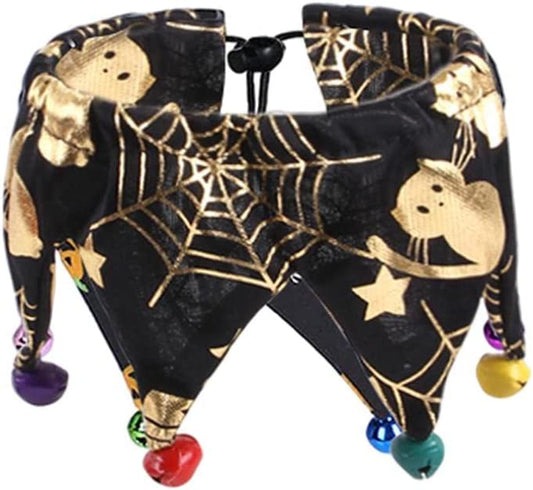 ＫＬＫＣＭＳ Dog Hat Scraf Wizard Kitten Halloween Costumes Pumpkin Spider Bells Holiday Cosplay Party Accessories, Scarf, 15X12Cm Animals & Pet Supplies > Pet Supplies > Dog Supplies > Dog Apparel ＫＬＫＣＭＳ   