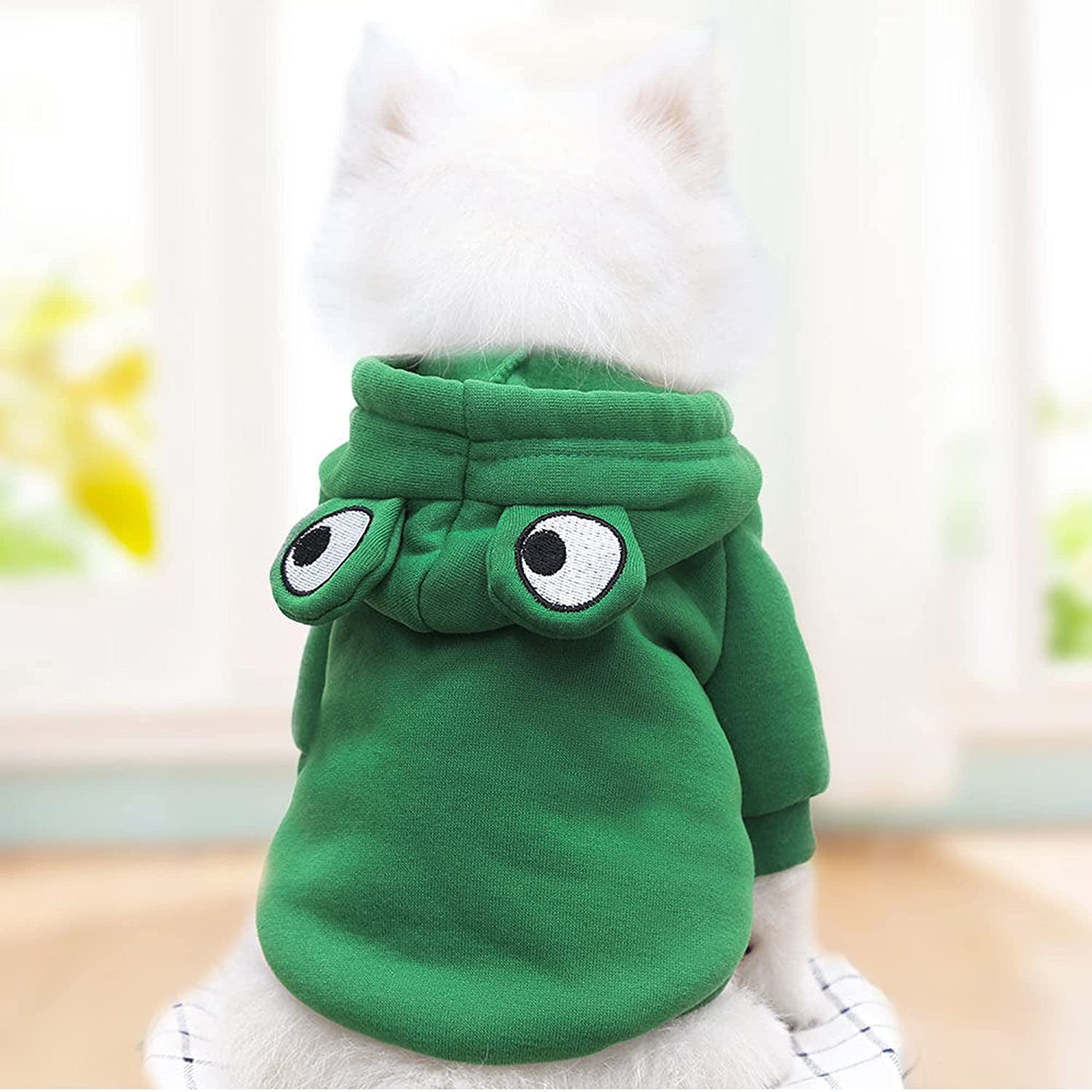 YAODHAOD Dog Hoodie, Dog Basic Sweater Coat Cute Elk Warm Pet Cold Weather Sweaters Clothes Winter Dog Costume Sweatshirt Coat Chihuahua (Elk, Small) Animals & Pet Supplies > Pet Supplies > Dog Supplies > Dog Apparel YAODHAOD Frog Medium 