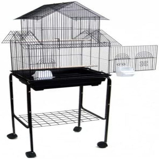 Canary Parakeet Cockatiel Lovebird Finch Bird Cage - 18X18X54 with Stand 5944ASS