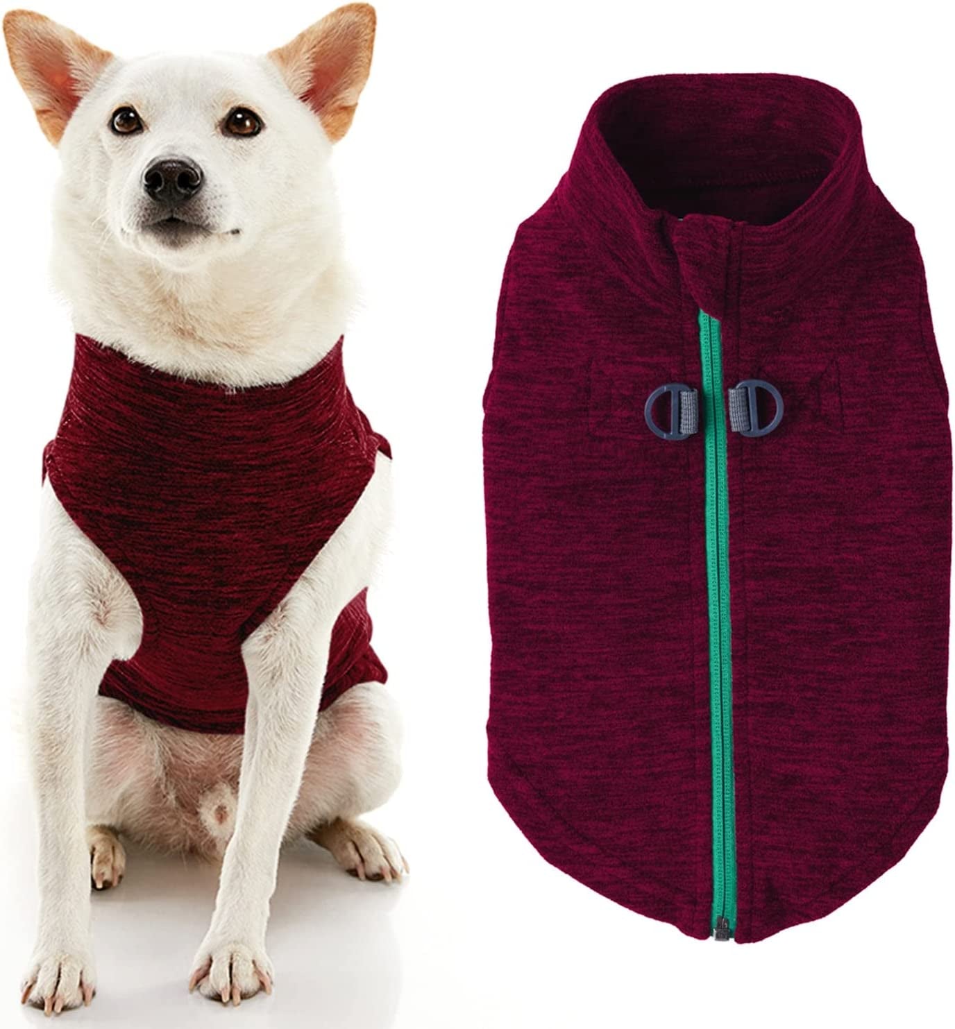 Gooby Zip up Fleece Dog Sweater - Blue, Medium - Warm Pullover Fleece Step-In Dog Jacket with Dual D Ring Leash - Winter Small Dog Sweater - Dog Clothes for Small Dogs Boy and Medium Dogs Animals & Pet Supplies > Pet Supplies > Dog Supplies > Dog Apparel Inafiction USA Fuchsia Wash X-Large chest (~22.5") 