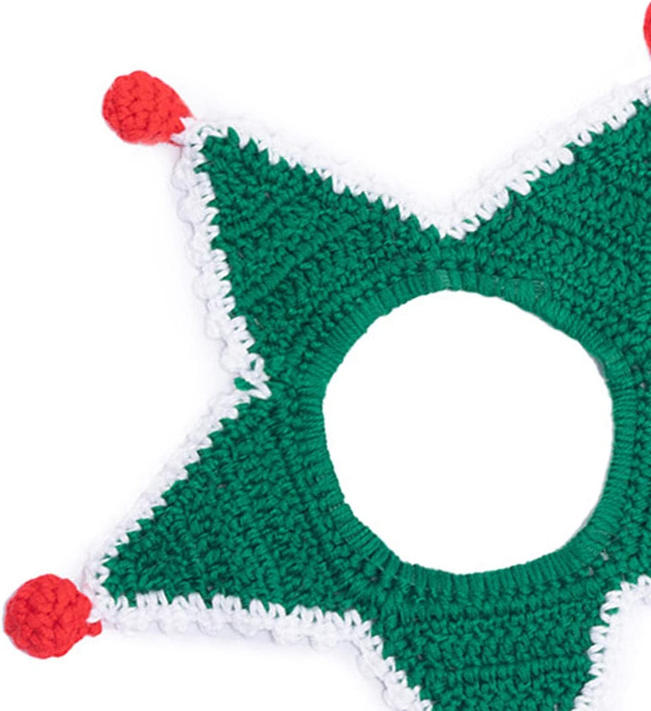 ＫＬＫＣＭＳ Cat and Dog Costume Premium Hand Made Knitted Wool Pet Scarf Puppy Small Dogs and Cats Universal Adjustable Bib Pets Supplies for Christmas, Green2 Animals & Pet Supplies > Pet Supplies > Dog Supplies > Dog Apparel ＫＬＫＣＭＳ   