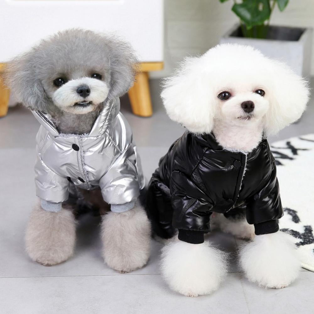 Dog Coat Windproof Jacket Cold Weather Coat 4 Legs Warm Dog Jumpsuit Winter Thick Clothes Space Cotton Dog Coat for Small Dog Medium Cat Animals & Pet Supplies > Pet Supplies > Dog Supplies > Dog Apparel Popfeel   
