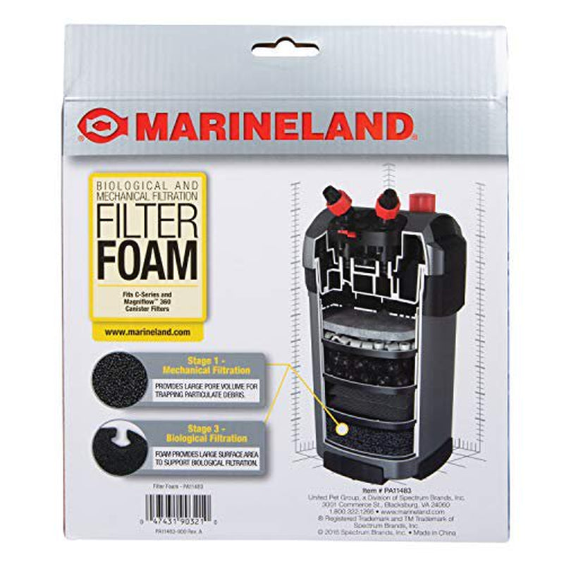 Marineland Filter Foam 2 Count, Supports Biological and Mechanical Aquarium Filtration, Rite-Size T, C-360 Animals & Pet Supplies > Pet Supplies > Fish Supplies > Aquarium Filters MarineLand   