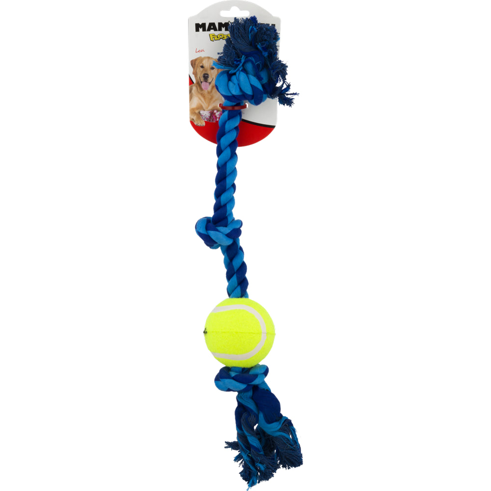 Mammoth Flossy Chews 3 Knot Rope Tug Dog Toy, Multi-Color