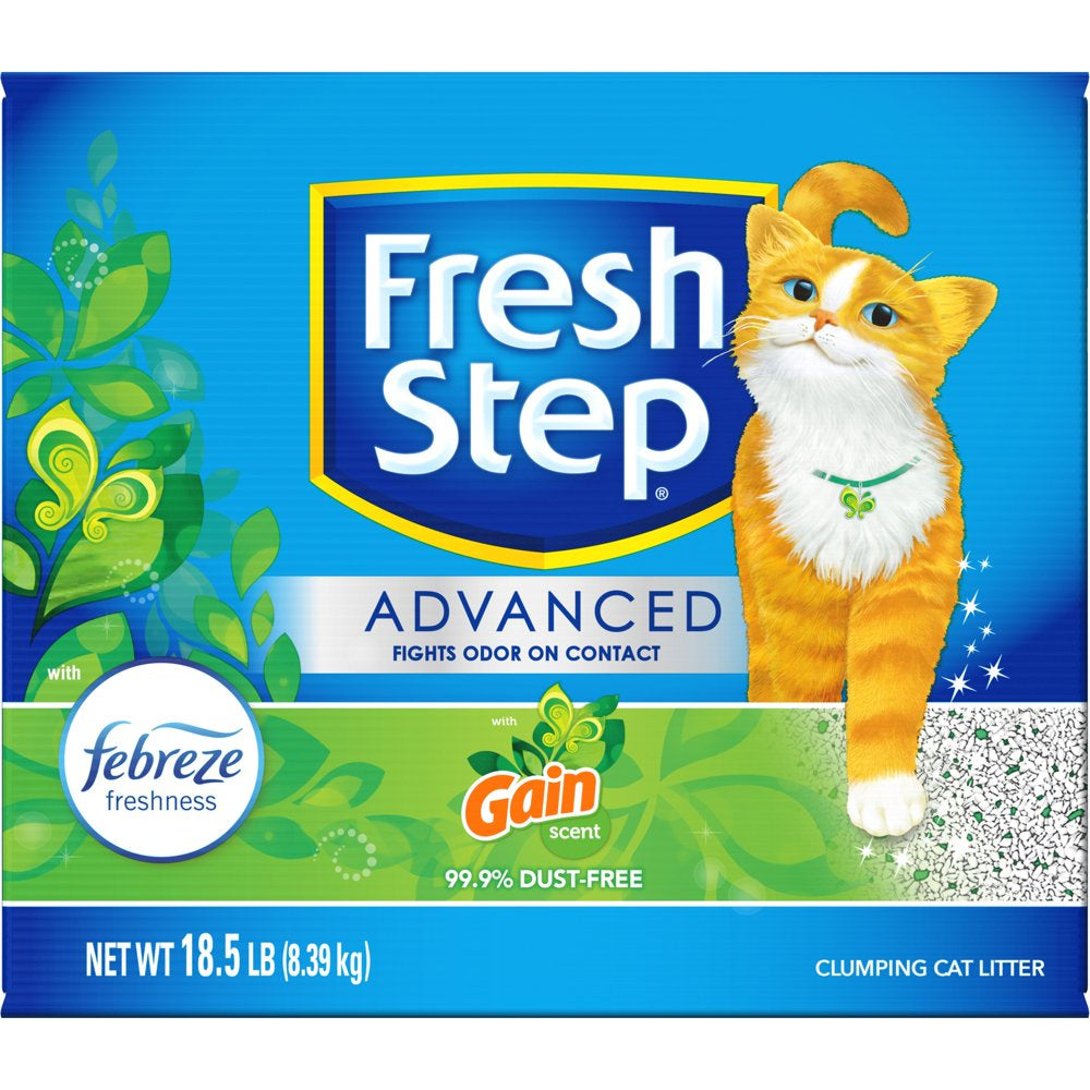 Fresh Step Advanced Clumping Cat Litter, Gain Scent, 99.9% Dust-Free, 2 Pack of 18.5 Lb Boxes Animals & Pet Supplies > Pet Supplies > Cat Supplies > Cat Litter The Clorox Company   