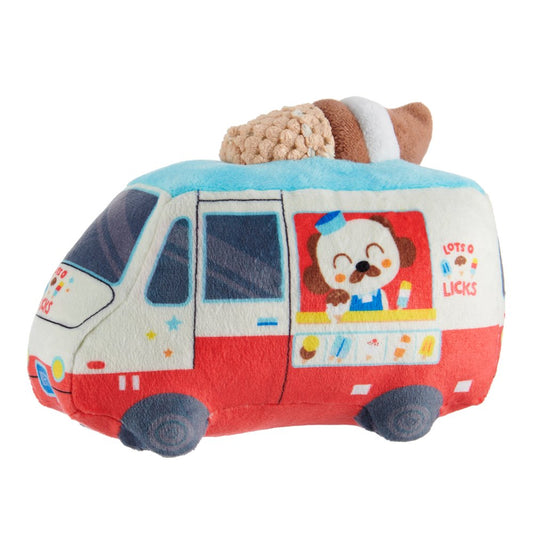 BARK Lots O Licks Truck - Yankee Doodle Dog Toy, with Crazy Crinkle and Packed with Fluff Animals & Pet Supplies > Pet Supplies > Dog Supplies > Dog Toys BARK   