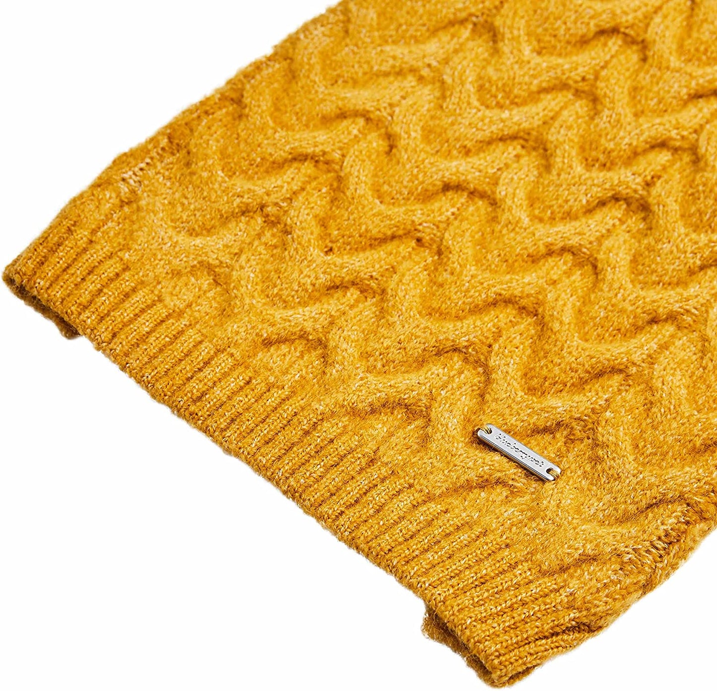 Blueberry Pet Classic Fuzzy Textured Knit Pullover Turtle-Neck Dog Sweater in Mustard Yellow, Back Length 12", Pack of 1 Clothes for Dogs Animals & Pet Supplies > Pet Supplies > Dog Supplies > Dog Apparel Blueberry Pet   