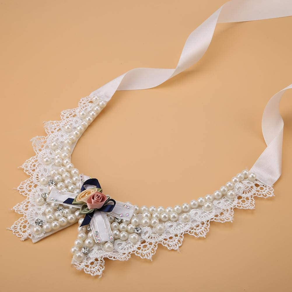 Sheens Pet Beautiful Pearl Necklace, Teddy Adjustable Bow Tie with Pearl Dogs Neck Collar Wedding Party Pets Headwear Suitable for Medium and above Pets Cats Dogs Puppy Kitty Kitten Animals & Pet Supplies > Pet Supplies > Dog Supplies > Dog Apparel Sheens   