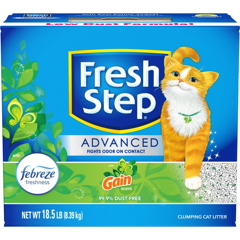 Fresh Step Advanced Clumping Cat Litter, Gain Scent, 99.9% Dust-Free, 2 Pack of 18.5 Lb Boxes Animals & Pet Supplies > Pet Supplies > Cat Supplies > Cat Litter The Clorox Company   