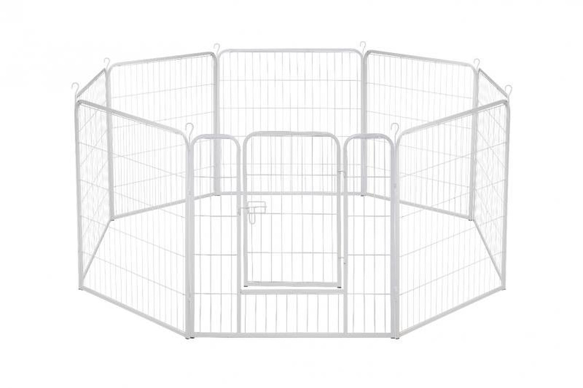 AFANQI 32" X 40" Heavy Foldable Indoor and Outdoor Pet Playpen, White Pet Exercise Fence, Barrier Playpen, Kennel for Dogs and Cats Animals & Pet Supplies > Pet Supplies > Dog Supplies > Dog Kennels & Runs AFANQI   