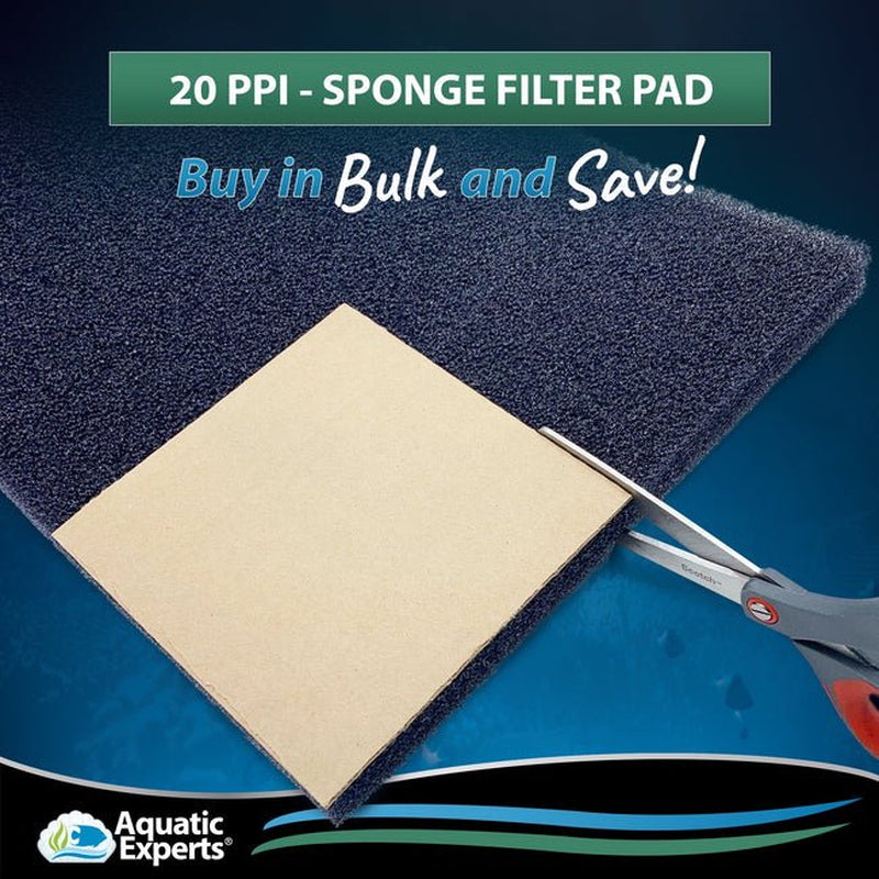 Aquatic Experts - Biological and Mechanical Aquarium Sponge Filter Pad, Fish Tank Filter Pad, 20Ppi, 12" X 36" Animals & Pet Supplies > Pet Supplies > Fish Supplies > Aquarium Filters Aquatic Experts   