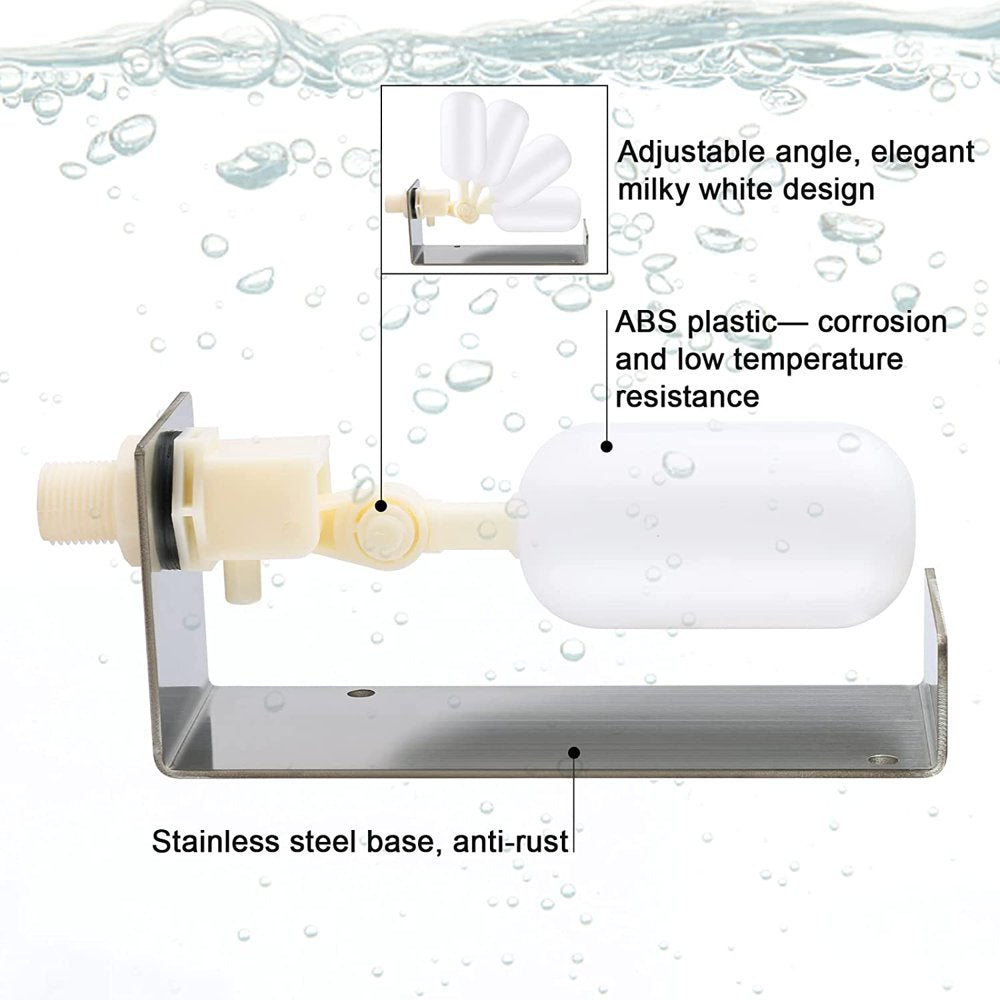 Ater Fountain Auto Fill System, Water Leveler Float Valve Kit, 1/4 Tube with Adjustable Arm for Outdoor Fountains, Gardens, Ponds Animals & Pet Supplies > Pet Supplies > Fish Supplies > Aquarium & Pond Tubing THEFAKER   