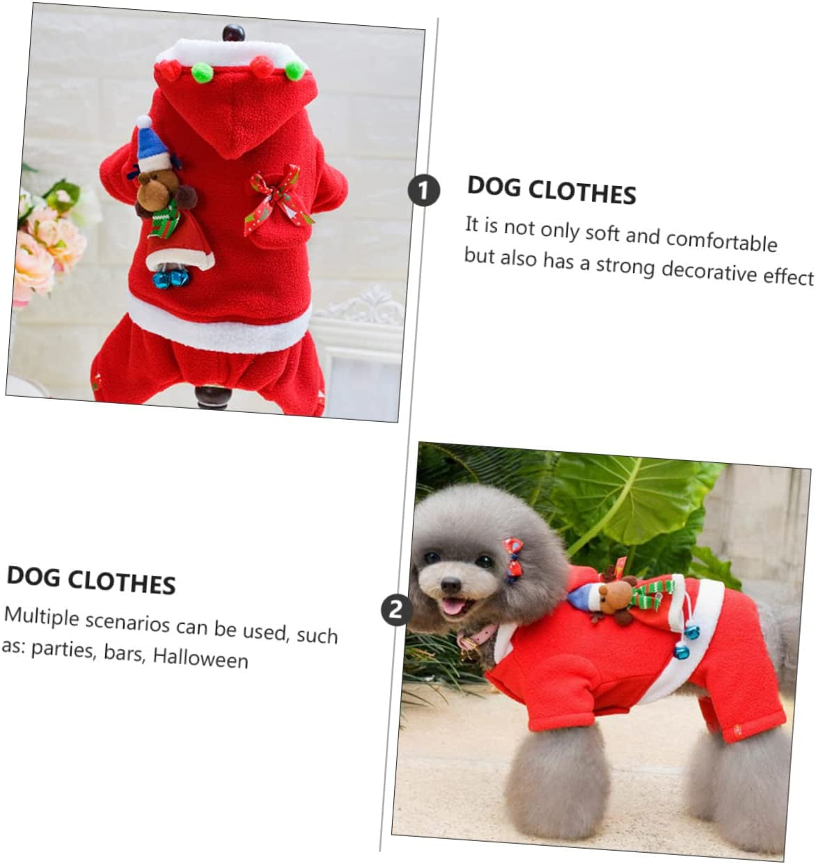 Yardenfun 1 Set Outfit Dogs Santa Father Costume Halloween Hoodies Costumes Dog - L Clothing Christmas up Pet Puppy Dress Cosplay for Clothes Party Apparel Claus of Size Small Animals & Pet Supplies > Pet Supplies > Dog Supplies > Dog Apparel Yardenfun   