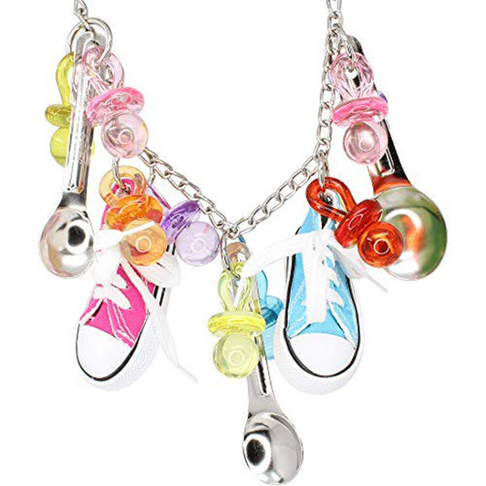Bonka Bird Toys 1340 Sneaker Delight Stainles Steel Acrylic Pacifier Colorful Parrot Macaw Animals & Pet Supplies > Pet Supplies > Bird Supplies > Bird Gyms & Playstands Bonka Bird Toys   