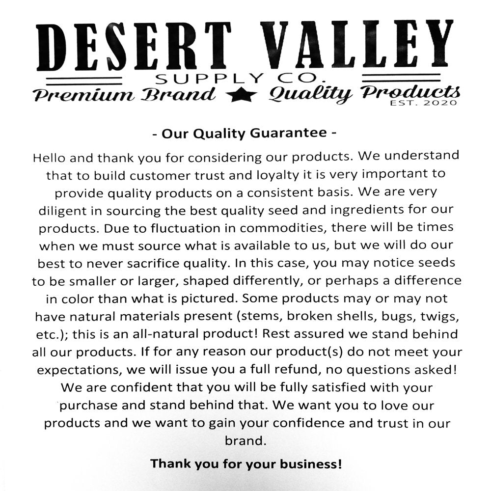 Desert Valley Premium Black Oil Sunflower Seeds - Wild Bird and Wildlife Food (3-Pounds)