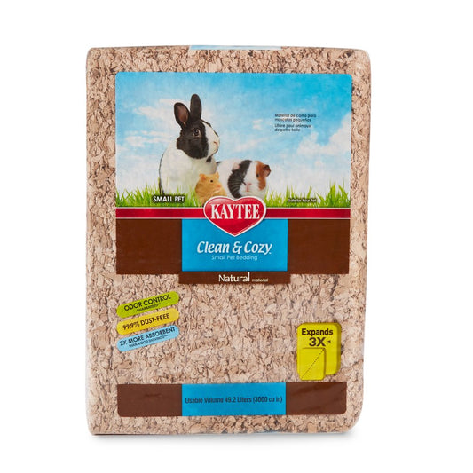 Kaytee Clean & Cozy Natural Small Animal Pet Bedding 49.2 Liters Animals & Pet Supplies > Pet Supplies > Small Animal Supplies > Small Animal Bedding Central Garden and Pet   