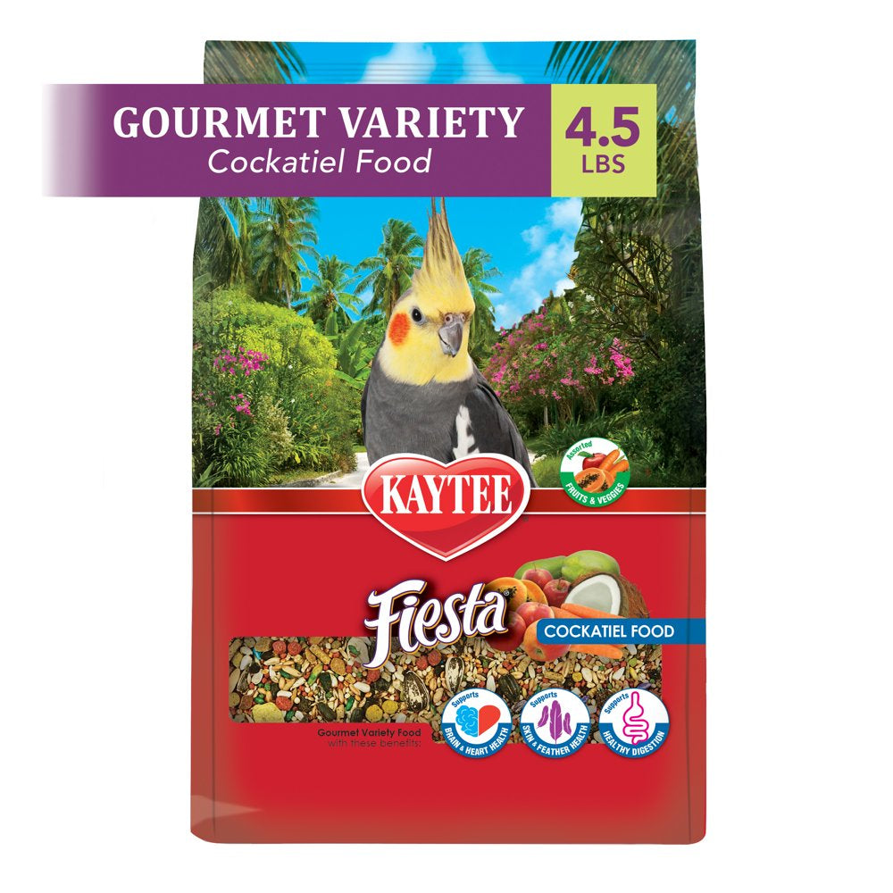 Kaytee Fiesta Cockatiel Pet Bird Food, 4.5 Lb Animals & Pet Supplies > Pet Supplies > Bird Supplies > Bird Food Central Garden and Pet   