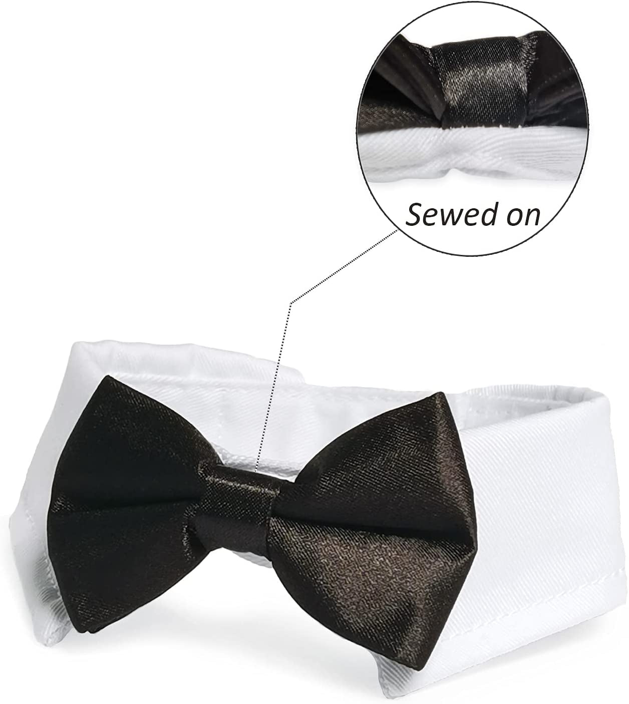 Dog Ties and Bows, KOOLMOX Black Dog Bow and Tie with Shirt White Collar for Medium Large Dogs Cats Tuxedo Tux Suits, Wedding Birthday Valentines Day Costumes, 2 Pack Black Animals & Pet Supplies > Pet Supplies > Dog Supplies > Dog Apparel Koolmox   