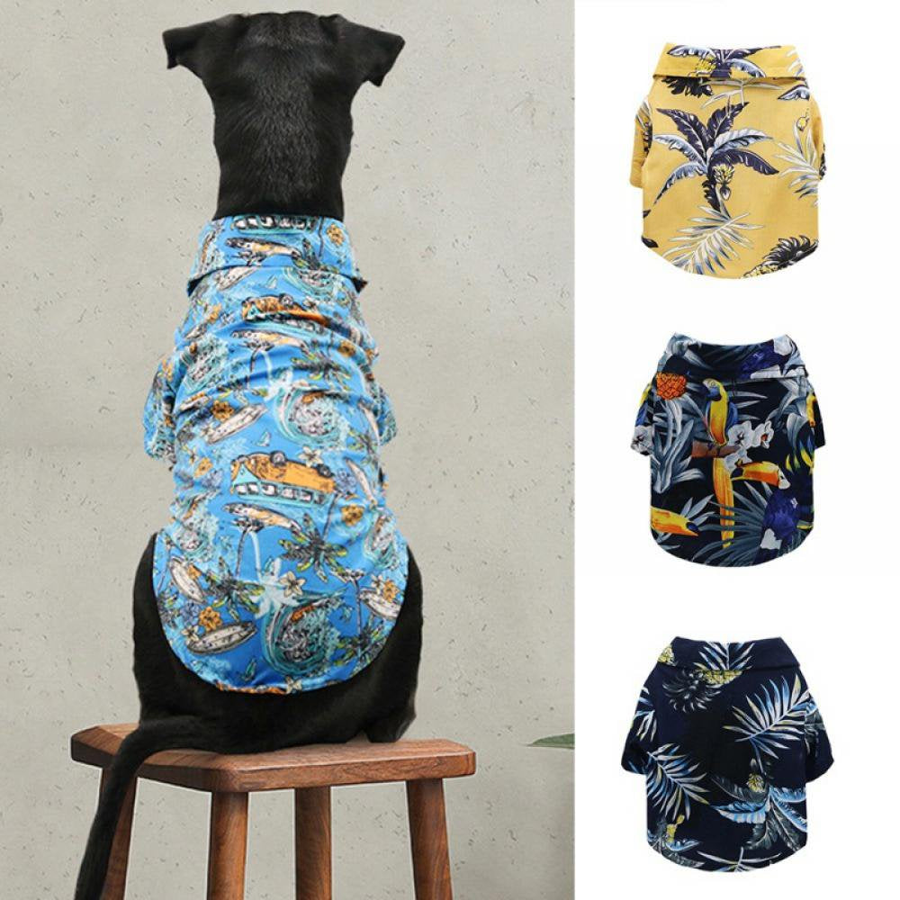 Hawaiian Dog Shirts Aloha Dog Shirt Pet Summer Cool Summer Flower Pineapple Shirt for Small to Medium Puppy Dog Cat 2Pack Animals & Pet Supplies > Pet Supplies > Cat Supplies > Cat Apparel The Hillman Group   