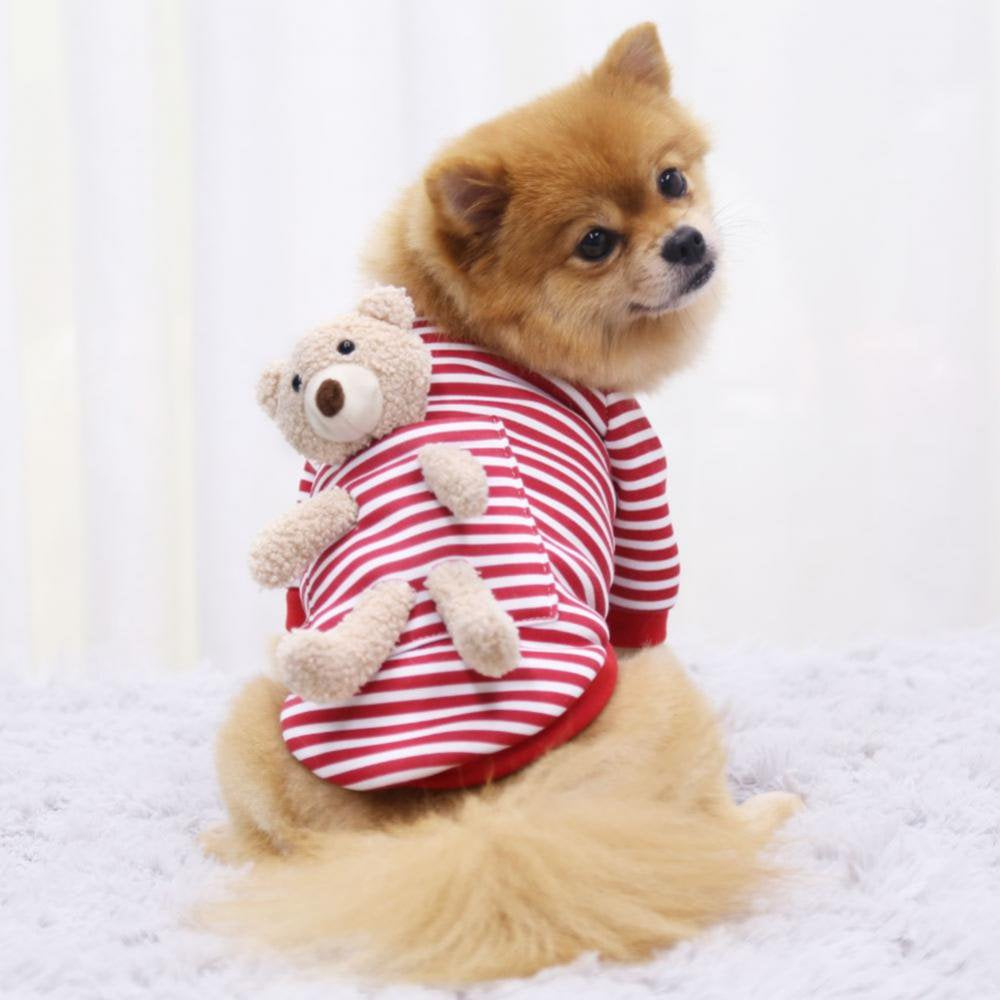 Dog Sweaters Pocket Bear Cold Weather Cute Dog Sweaters Clothes Apparel Costume Puppy Cat Autumn Winter Warm Coat Sweater for Small Dogs Cats Puppy Animals & Pet Supplies > Pet Supplies > Dog Supplies > Dog Apparel Stibadium   