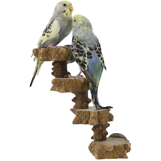 Luonfels Bird Ladder Perches Chewable Natural Wood 4 Step Animals & Pet Supplies > Pet Supplies > Bird Supplies > Bird Ladders & Perches Luonfels   