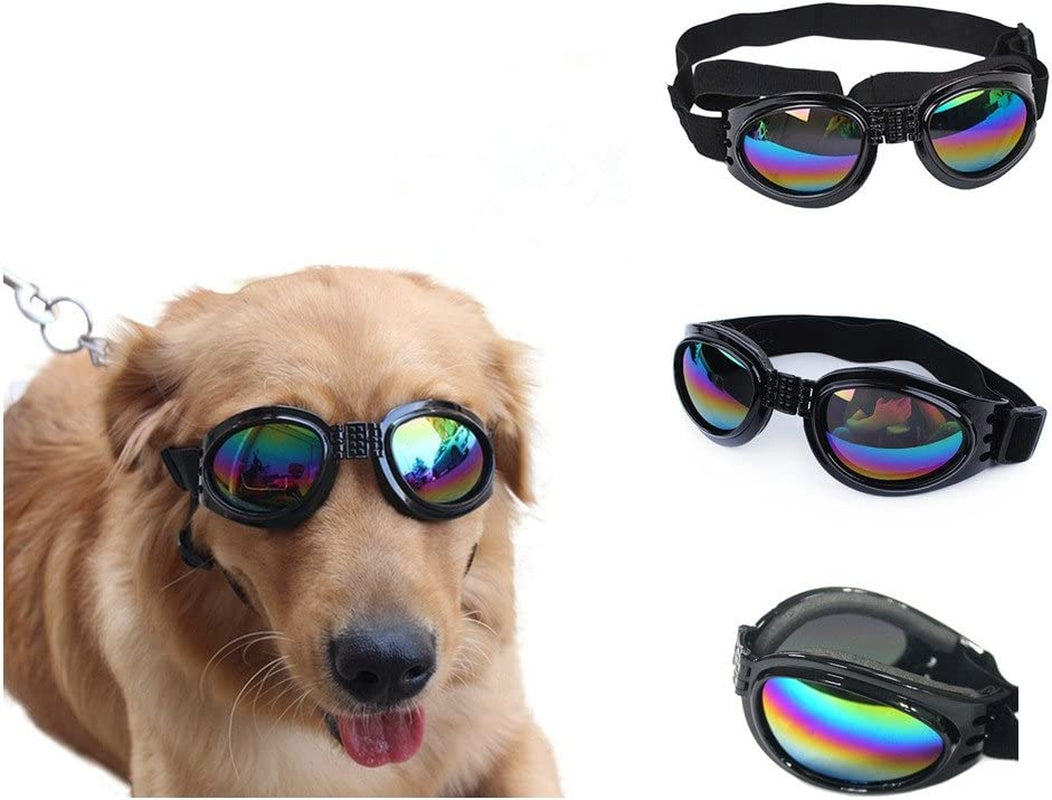 Top-Elecmart Pet Glasses Dog Sunglasses Dog Glasses Golden Retriever Samoyed Sunglasses Goggles Big Dog Eye Wear Protection (Black) Animals & Pet Supplies > Pet Supplies > Dog Supplies > Dog Apparel Aomeiter   