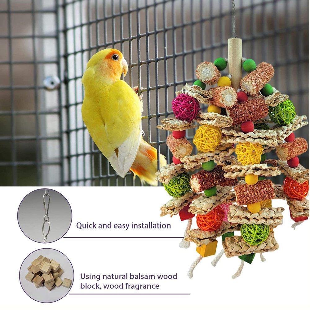 Bird Toys Natural Wooden Toys for African Gray Parrots Parrots Macaw Food Grade Parrot Cage Toys