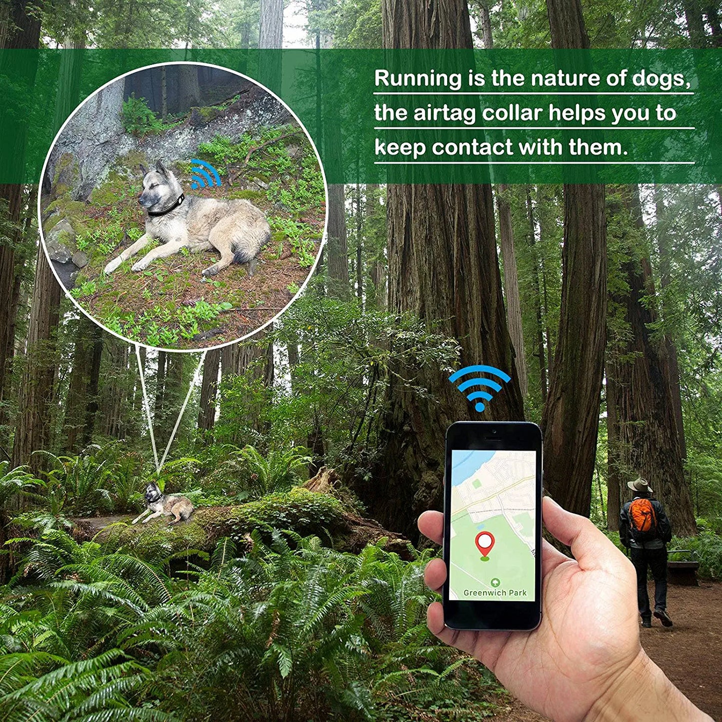 Airtag Dog Collar, PETNANNY Reflective Dog Collar with Airtag Holder Case, Padded Heavy Duty Dog Collar for Airtag, Adjustable Air Tag Pet Collar for Medium Large Dogs (Black, XL(19-22")) Electronics > GPS Accessories > GPS Cases PETNANNY   