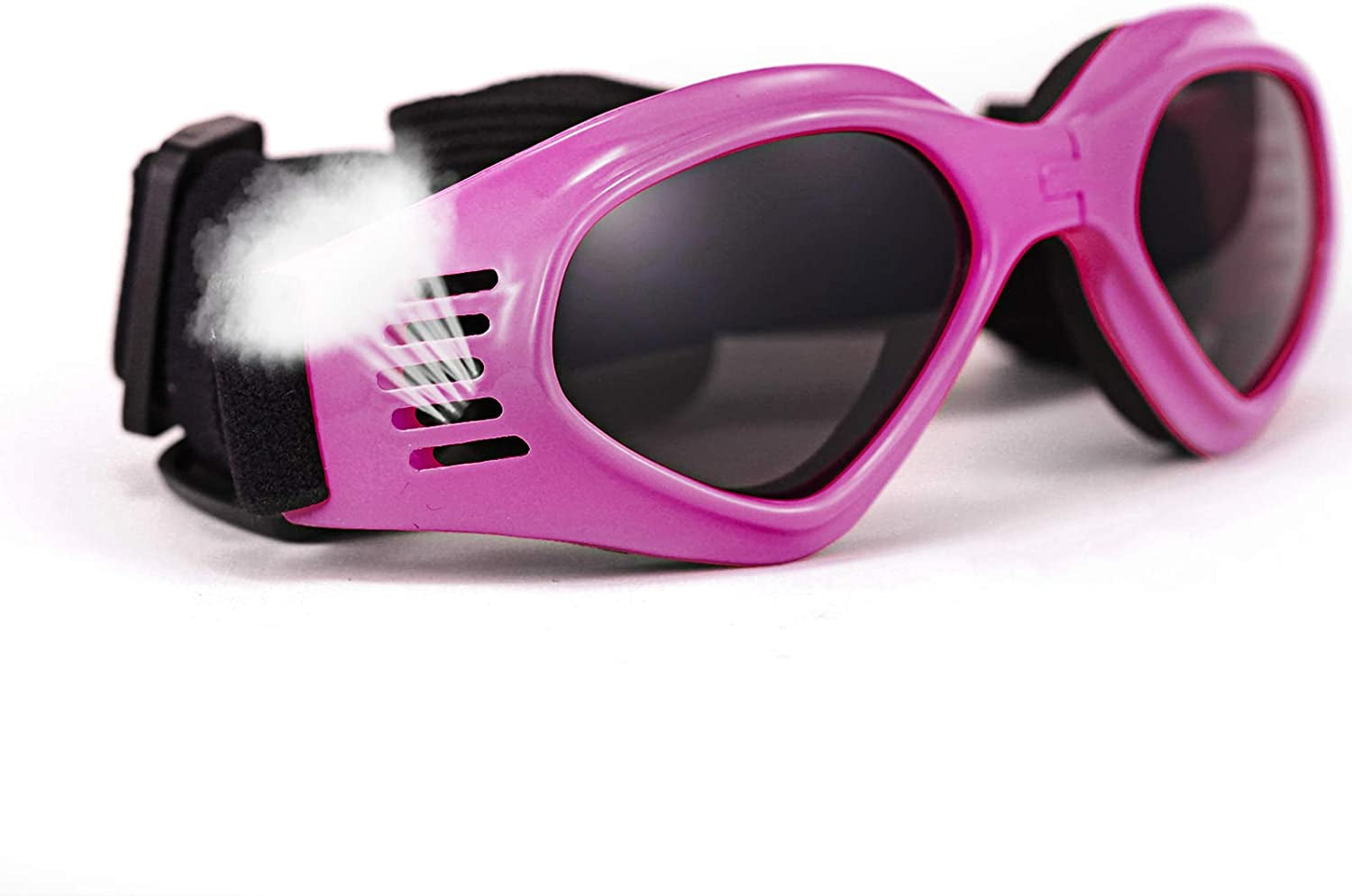 Vevins Dog Goggles Sunglasses for Middle & Large Dog, UV Protective Foldable Pet Sunglasses Adjustable Waterproof Eyewear(Pink) Animals & Pet Supplies > Pet Supplies > Dog Supplies > Dog Apparel Vevins   