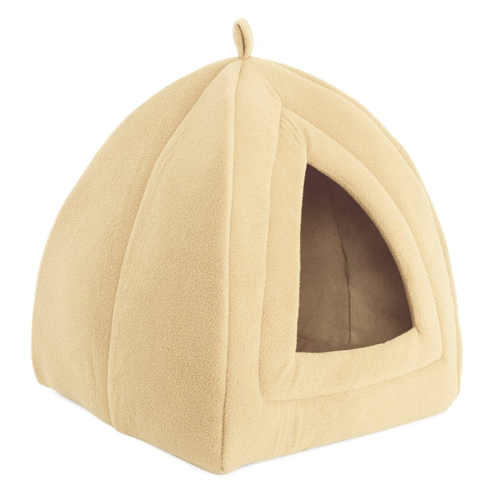 Petmaker Cozy Kitty Tent Igloo Plush Cat Bed Animals & Pet Supplies > Pet Supplies > Cat Supplies > Cat Beds Overstock Tan  