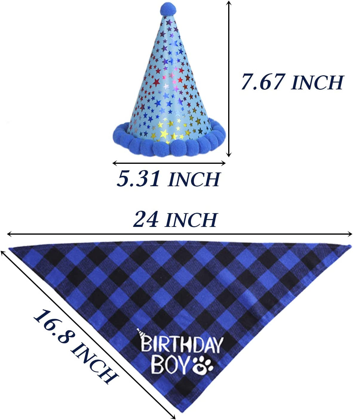 STMK Dog Birthday Party Set, Dog Birthday Bandana Triangle Scarf with Cute Dog Birthday Number Hat Dog Birthday Banner for Dog Birthday Party Supplies Animals & Pet Supplies > Pet Supplies > Dog Supplies > Dog Apparel STMK   