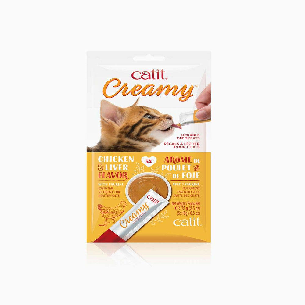 Catit Creamy Lickable Cat Treat Tube, Chicken/Liver, 30 Pack Animals & Pet Supplies > Pet Supplies > Cat Supplies > Cat Treats Hagen   