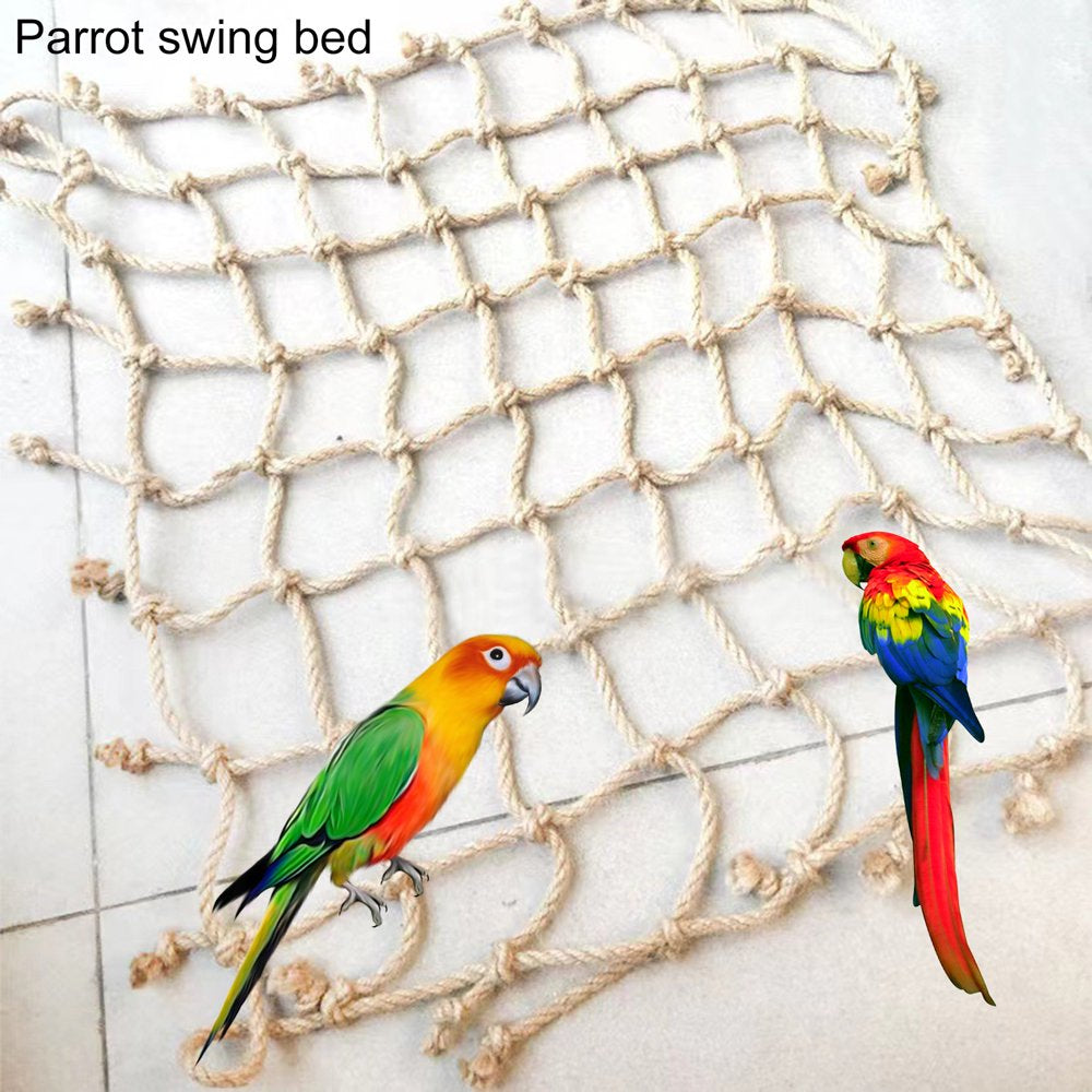 Meidiya Bird Rope Climbing Net,Parrot Swing Hammock,Bird Climbing Ladder Hanging Cage Perch Chew Toys for Budgies Macaw Conure Finch Cockatoo Budgie Animals & Pet Supplies > Pet Supplies > Bird Supplies > Bird Ladders & Perches Meidiya   