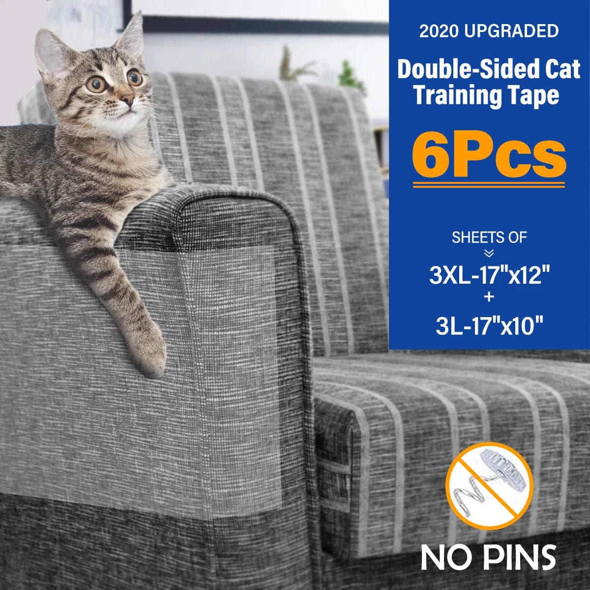 6Pcs/Lot Couch Cat Scratch Guards Mat Scraper Cat Tree Scratching Claw Post Paw Sofa Protector for Cats Scratcher Pet Furniture Animals & Pet Supplies > Pet Supplies > Cat Supplies > Cat Furniture NOBRAND   