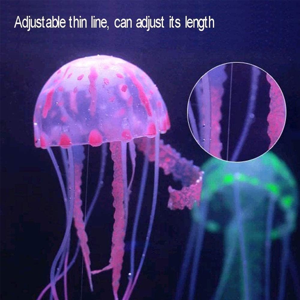 4PCS Glowing Effect Artificial Jellyfish Aquarium Decoration Fish Tank  Ornament