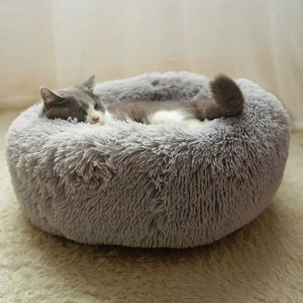 7 Colors round Plush Cat Bed Dog House Puppy Cushion Pet Sleep Winter Warm Blanket Fluffy Soft Pet Bed Animals & Pet Supplies > Pet Supplies > Cat Supplies > Cat Beds Willstar   
