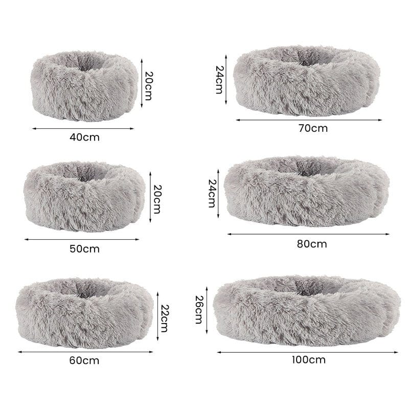 7 Colors round Plush Cat Bed Dog House Puppy Cushion Pet Sleep Winter Warm Blanket Fluffy Soft Pet Bed Animals & Pet Supplies > Pet Supplies > Cat Supplies > Cat Beds Willstar   