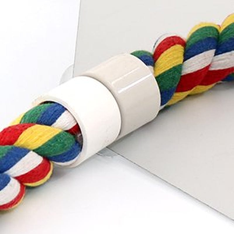 7 Inch Bird Mirror with Rope Perch Cockatiel Mirror for Cage Bird Toys Swing Parrot Cage Toys for Parakeet Cockatoo Cockatiel Conure Lovebirds Finch Canaries Animals & Pet Supplies > Pet Supplies > Bird Supplies > Bird Toys Ineticiam   