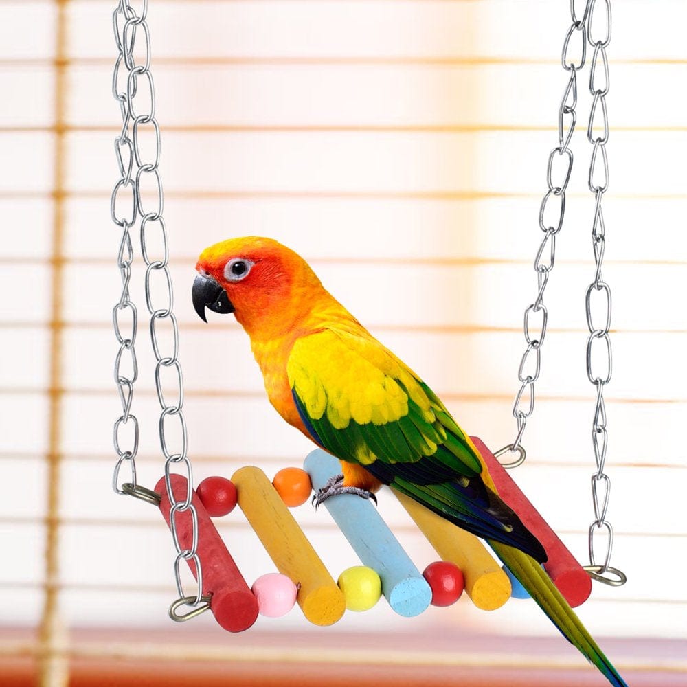 7 Pack Bird Parrot Toys Hanging Bell Pet Bird Cage Hammock Swing Chewing Hanging Toy Suitable for Small Parakeets,Cockatiels,Conures,Finches,Budgie,Macaws,Parrots,Love Birds Animals & Pet Supplies > Pet Supplies > Bird Supplies > Bird Toys HUA TRADE   