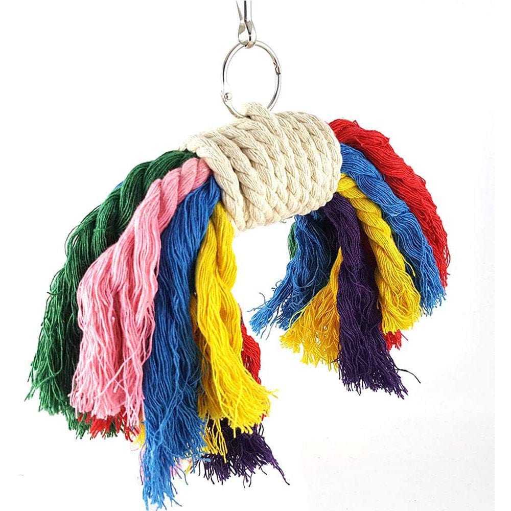 7 Pack Bird Parrot Toys Hanging Bell Pet Bird Cage Hammock Swing Chewing Hanging Toy Suitable for Small Parakeets,Cockatiels,Conures,Finches,Budgie,Macaws,Parrots,Love Birds Animals & Pet Supplies > Pet Supplies > Bird Supplies > Bird Toys HUA TRADE   