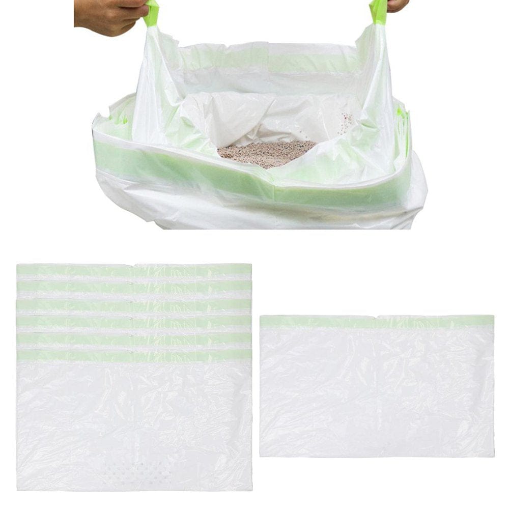 7 Pieces Cat Litter Filter Bag Drawstring Sieving Liners Litter Box Liners for S