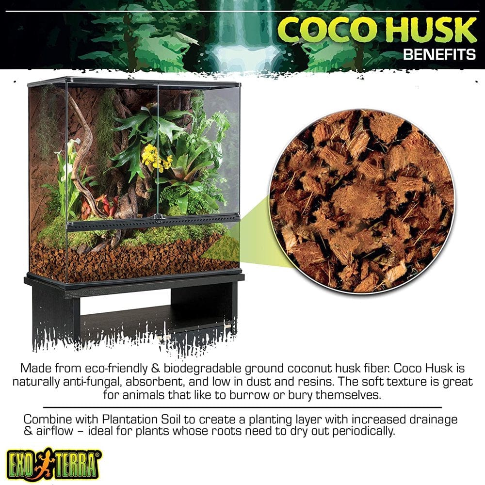 7 Quart Exo Terra Coco Husk Brick Tropical Terrarium Reptile Substrate