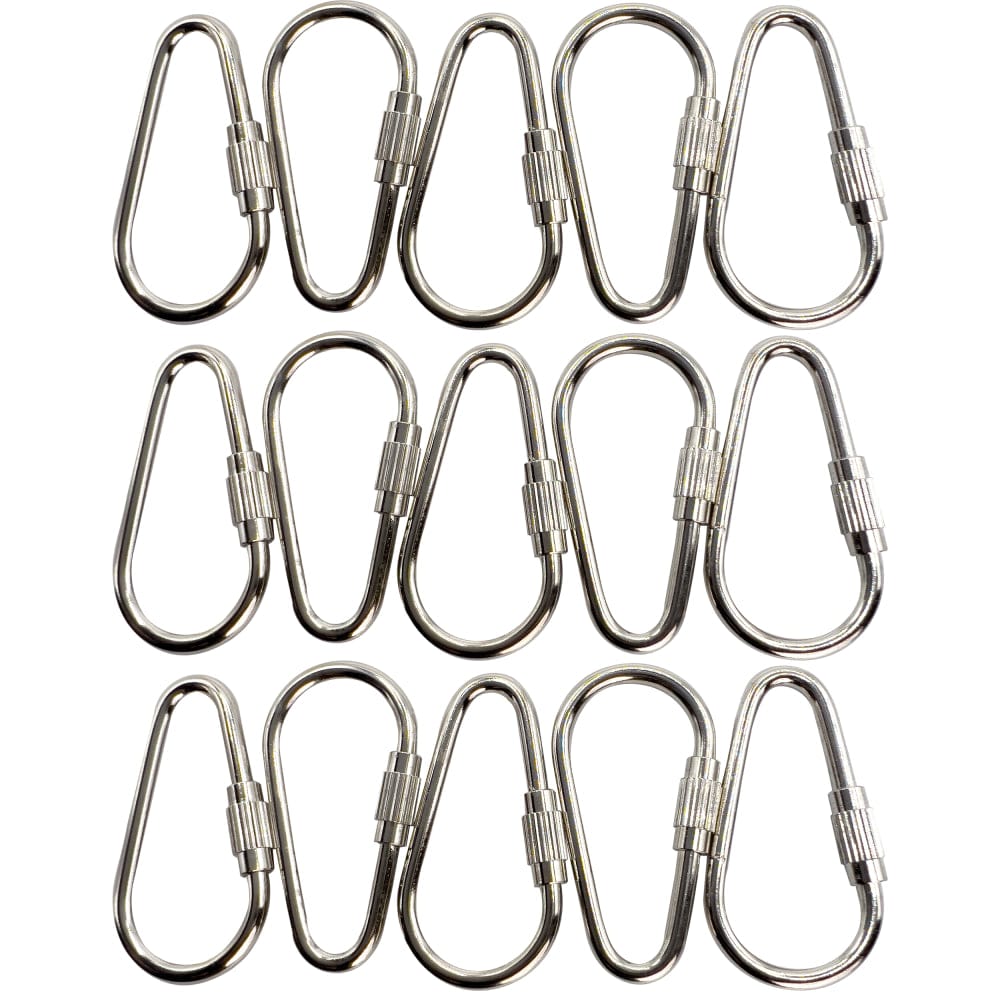 7010 Pk10 Nickel Plated 1 3/8 Inch Pear Toy Quick Link M&M Bird Toys - Convenient Animals & Pet Supplies > Pet Supplies > Bird Supplies > Bird Toys M&M Bird Toys 1.37 Inch Pear Link Nickel Plated Steel 15